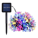 Guirnalda Solar Hada Flor Led Boda 12 Mtrs Color