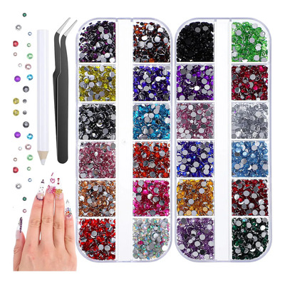 2 Piezas De Diamantes Y Cristales Pequeños Para Uñas, Y