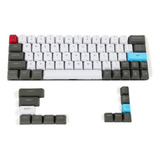 Teclado 60 % Mecanico 61 Teclas Blanco Negro Turquesa