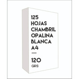 Opalina Cartulina A4 125 Hojas 120 Grs Chambril Blanco