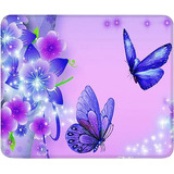 Purple Butterfly Rectángulo Personalizado Mousepad, Alfombri