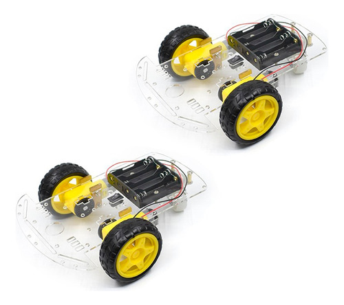2 Piezas Chasis De Carro Kit Robot Arduino, 2wd, 2 Llantas