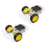 2 Piezas Chasis De Carro Kit Robot Arduino, 2wd, 2 Llantas