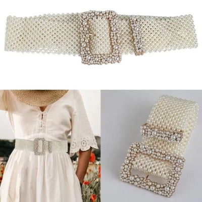Cinturón De Corsé A La Moda Para Mujer Con Perlas Artificial | Envío gratis