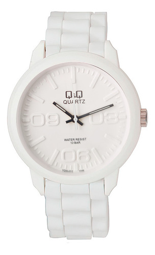 Reloj Qyq Q&q Deportivo Unisex Sport + Estuche Correa Blanco