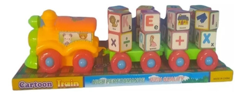 Tren Didáctico Educativo Con Cubos Juguete Para Niños.