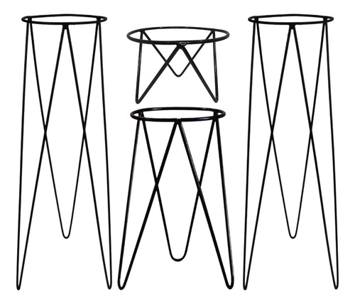 Suporte Vaso Tripe 15-30-60-60cm De Chão Plantas Jardinagem