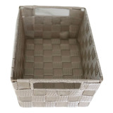 Cesto Organizador Canasto Caja Nylon Beige