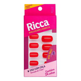 Unhas Postiças Ricca Cor Vermelho Paixão