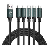 Cable Usb Tipo C Corto Eléctrico Pequeño, Paquete De 5, 12 P