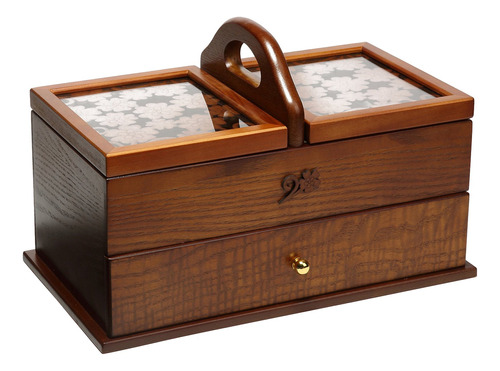 Caja De Almacenamiento De Joyas De Madera Vintage, Gran Cofr