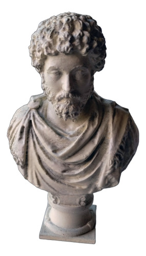 Busto Marco Aurelio Del Louvre Simil Marmol Roma Escultura