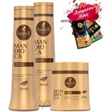 Kit Haskell Mandioca Shampoo Condicionador Máscara 500ml