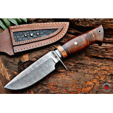 Cuchillo Bigcat Roar, Hecho A Mano, Acero De Damasco, 25,4cm