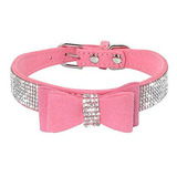 Beirui Rhinestone Cuero Perro & Collar De