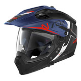 Casco Crossover Nolan N70-2 X Bungee 38  Negro/azul/rojo