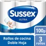 Rollo Cocina Sussex Premium Maxirollo 3 Unid 100 Paños C\u002Fu | MercadoLibre