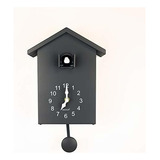 Minimalista Reloj De Cuco Péndulo Gris Reloj De Pájaro 