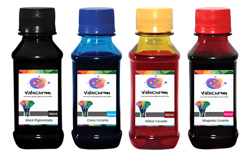 4 Tinta Para Hp 667 664 662 667 664 662 100ml Bk Pigmentado