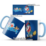 Mug Pocillo Doraemon Gato Cosmico Interior Oreja Azul 09