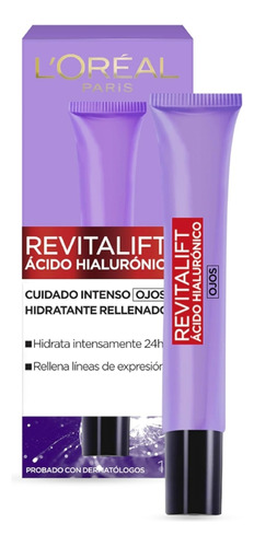 L'oréal Crema De Ojos Revitalift Ácido Hialurónico, 15 Ml