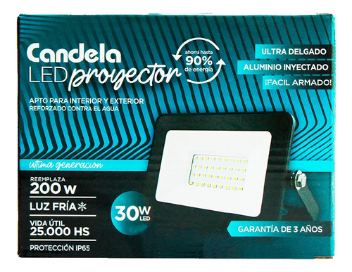 Proyector Led 30w  Candela Luz Fría