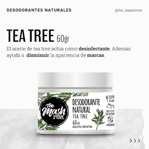 Desodorante Sólido Natural - Axilas Pies Coco, Karite, Vit E