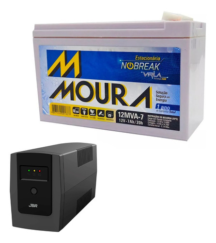 Bateria Moura Vrla 7ah Nobreak Jbr Guard 2000va Mono 220v