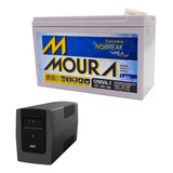 Bateria Moura Vrla 7ah Nobreak Jbr Guard 1600va Mono 220v