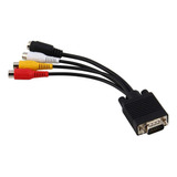 Adaptador Cable Convertidor Vga Svga A S Video 3 Rca Tv Av,