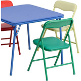 Mesa Plegable  Flash Furniture Colorida Para 4 Niños
