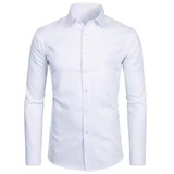 Camisa Casual Formal Ajuste Perfecto Slim Fit Strech Lisa M