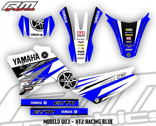 Kit De Calcos - Grafica Yamaha Xtz 125 - Envio Gratis 