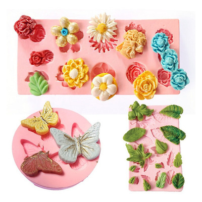 Molde De Silicone Flores Para Confeitaria Rosa 6 X 5cm Molde De Flor Para Doces Moldes Para Velas
