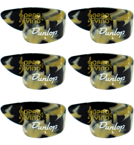 Dedeira Violão Viola Caip Celuloid Shell Dunlop ( Kit 6 Un )