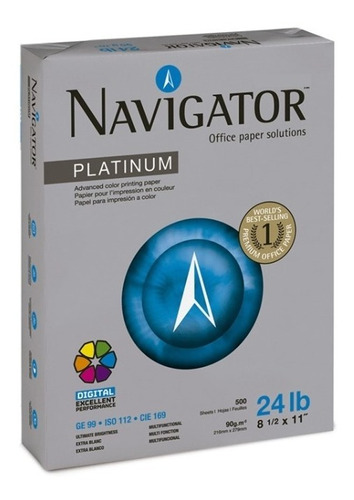 Papel Bond Navigator 90 Gr 500 Hojas Tamaño Carta