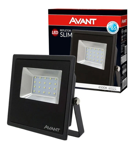 Kit 3 Refletor Led 30w Avant Slim30 6500k Ip65 Branco Frio