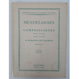 Partitura Mendelssohn, Composiciones 48 Romanzas 