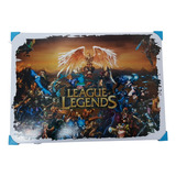Quadro Decorativo Gamer League Of Legends Presentes Nerd