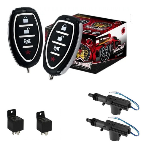 Kit Alarma Automotriz Black Hunter King Cobra 2 Seguros 