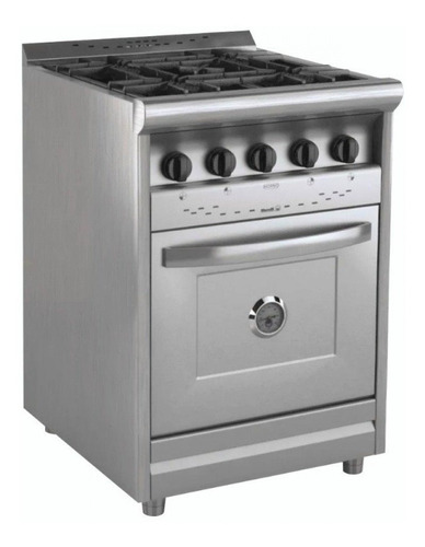 Cocina Morelli Forza 60 Cm 4 Hornallas Puerta Acero Inox