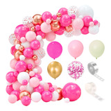  100 Art Arco Organico Rosa Fucsia Globo Barbie Babyshower 