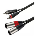 Cable 2 Rca A 2 Canon (xlr) Macho 3 Metros Roxtone Racc190l3