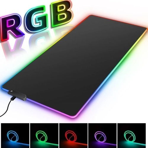 Mouse Pad Gamer Xl Antideslizante Alfombrilla Rgb 80x30cm