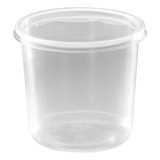 Pote / Envase Plástico 24 Oz - 750 Ml Con Tapa (25 Uds) Color Transparente