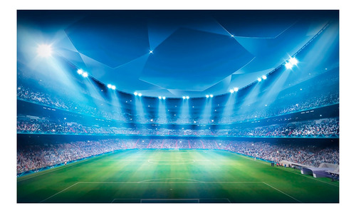 Painel Tecido Sublimado 3d Estadio De Futebol 012 2,5x1,5m