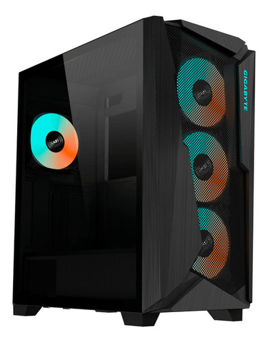 Gabinete Gamer Gigabyte C301 Glass E-atx Cristal Templado Color Negro