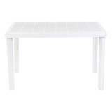 Mesa Bali Retangular Para 4 Cadeiras 120x70 Desmontável Cor Branco