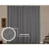 Cortina Jacquard Semi Blackout 4,0m X 2,8m Cinza Linda