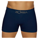 Cueca Boxer Zorba Algodão Azul Seamlesss Sem Costura 781